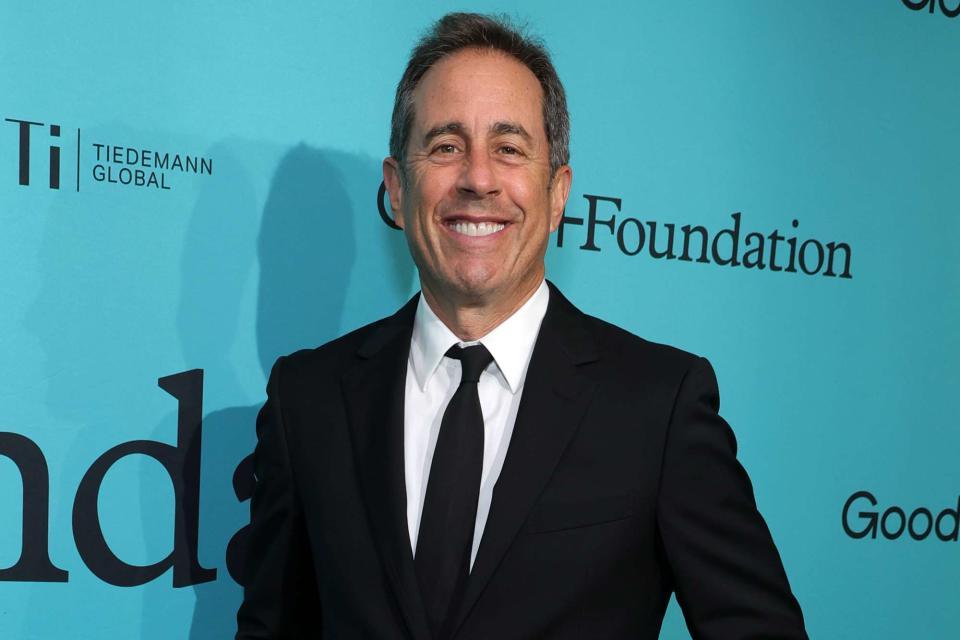 <p>Kevin Mazur/Getty </p> Jerry Seinfeld on Oct. 18, 2023