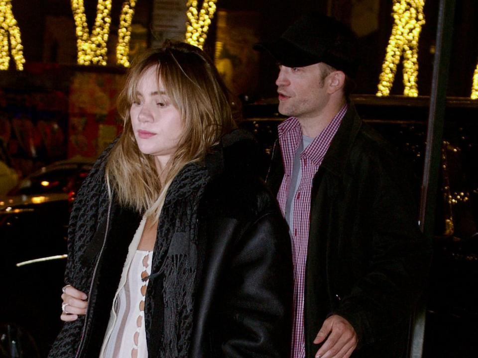 Suki Waterhouse and Robert Pattinson seen on December 6, 2023 in New York City.