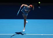Tennis - Australian Open - Fourth Round - Melbourne Park, Melbourne, Australia, January 20, 2019. Russia's Maria Sharapova in action during the match against Australia's Ashleigh Barty. REUTERS/Lucy Nicholson