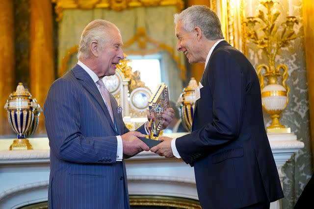 <p>Alamy</p> King Charles presents the Queen Elizabeth Prize for Engineering on Oct. 12, 2023 at Buckingham Palace