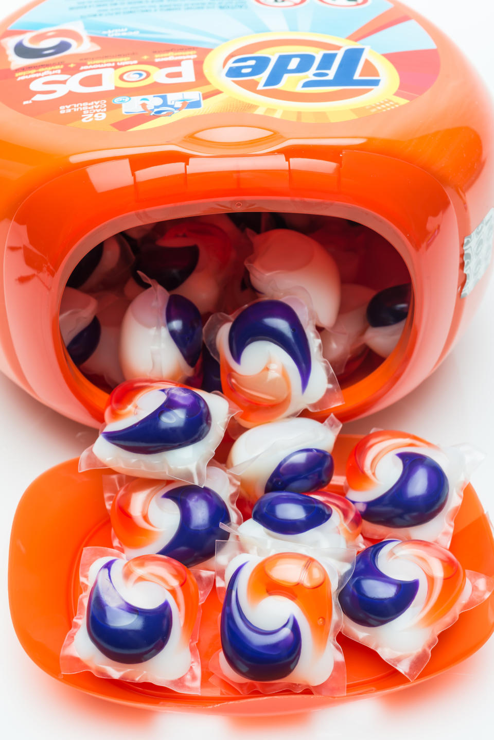 Health officials are urging teenagers to not eat Tide brand laundry detergent pods, which are extremely toxic. (Photo: Juanmonino via Getty Images)