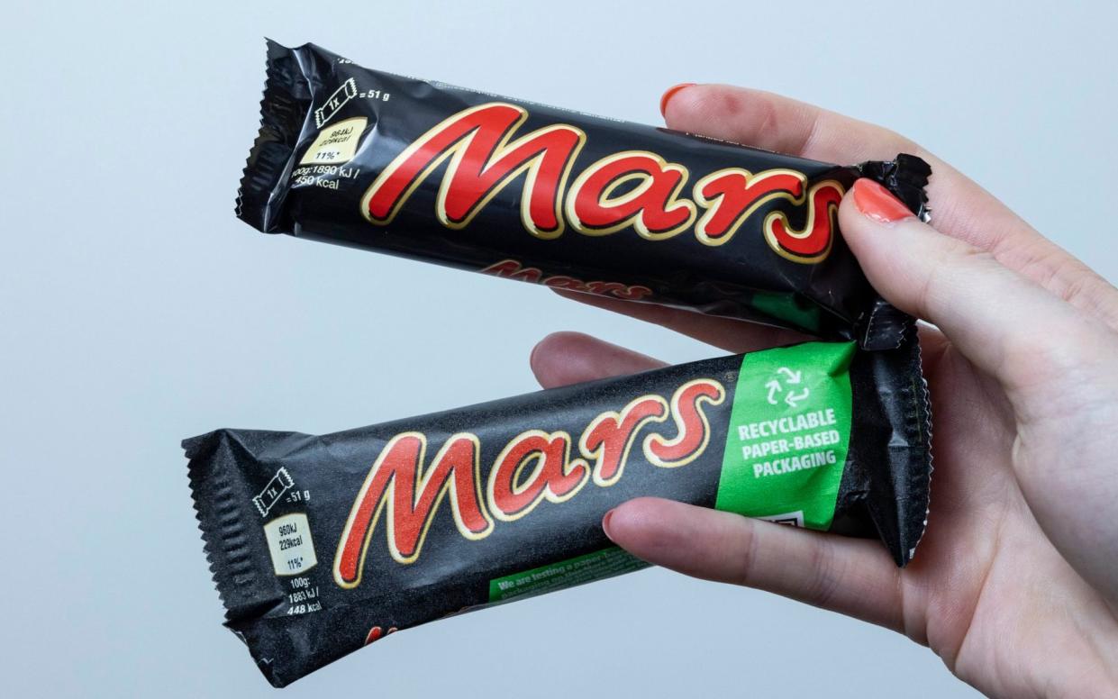 The new Mars wrapper next to the old one - Jeff Gilbert/Jeff Gilbert
