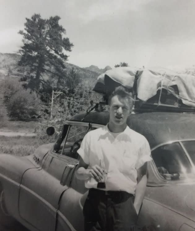 Newly married Dad, driving west in 1957. (Photo: Courtesy of Michelle Stacey)