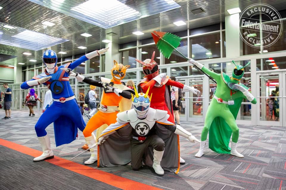 Power Rangers/Pokemon mash-up cosplayers