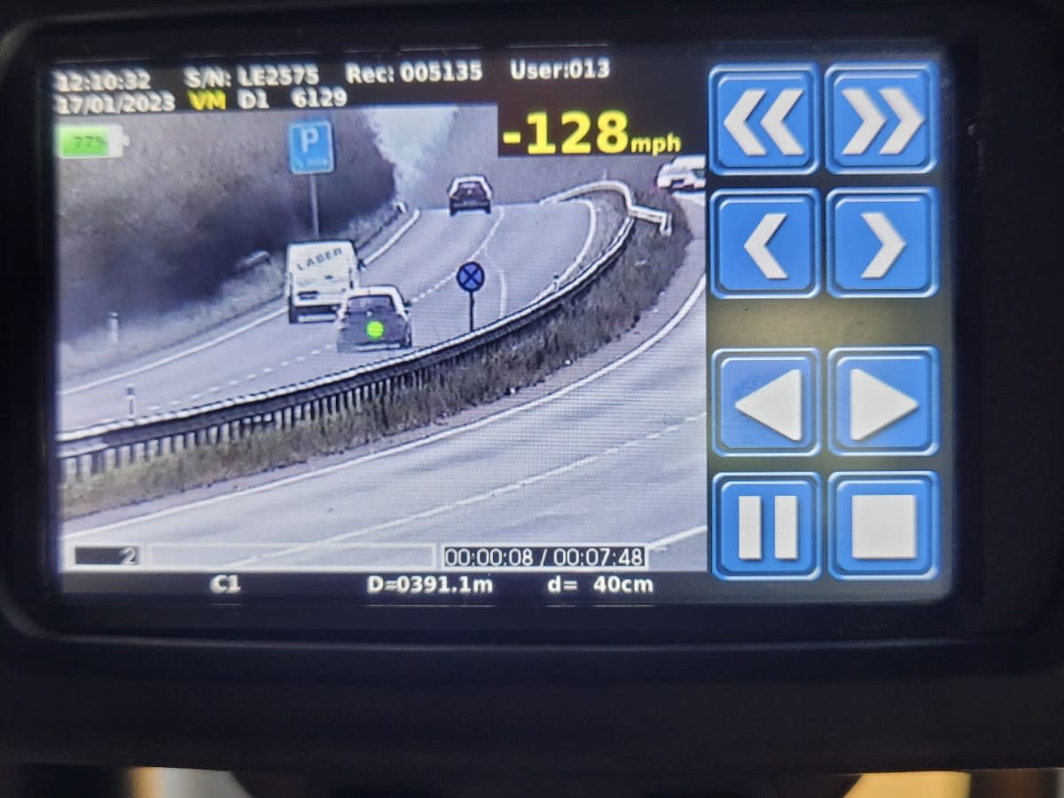 A motorist was clocked driving at high speeds on the A303 in Somerset. (Picture: ASPolice Roads Policing)