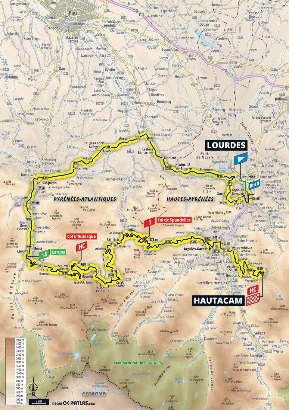 Stage 18 map (letour)