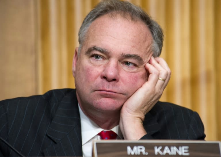 US Senator Tim Kaine is aware that he lacks high wattage smilingly admiting in a recent television appearance "I am boring"