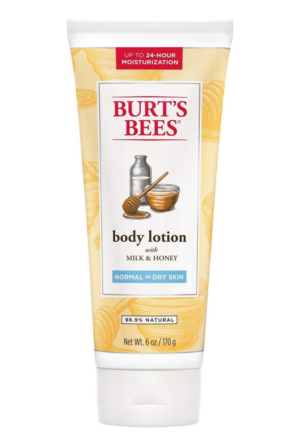 2) Burt's Bees Milk and Honey Body Lotion