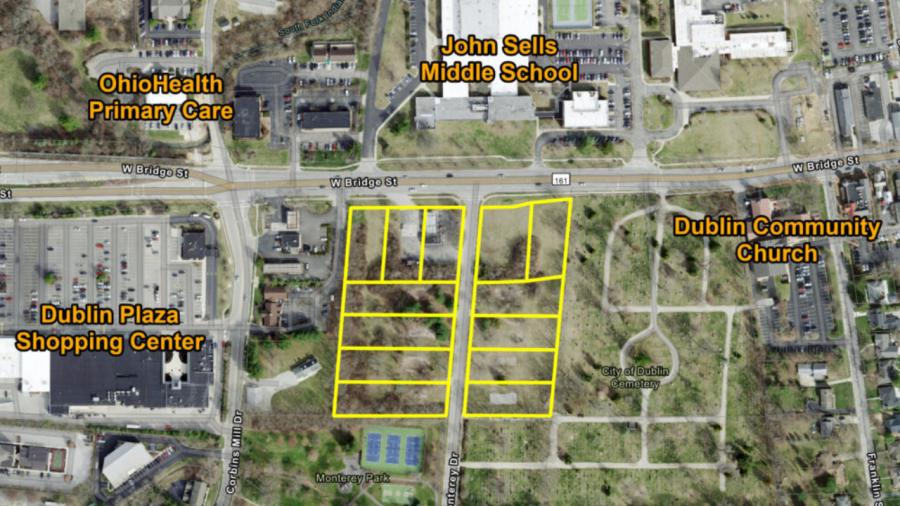 Crawford Hoying’s mixed-use Monterey Drive development would span 6.77 acres. (Courtesy Photo/Dublin Planning and Zoning Commission)