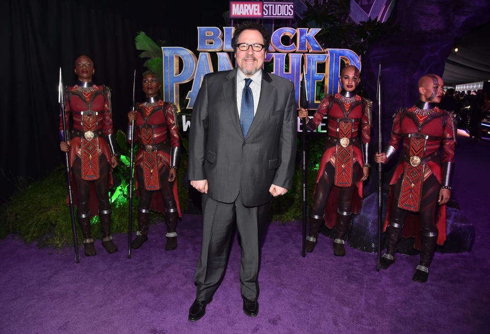 Director Jon Favreau at the premiere of "Black Panther" in Hollywood on Jan. 29. (Photo: Alberto E. Rodriguez via Getty Images)