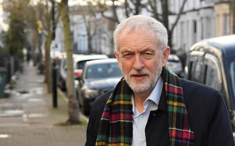 Britain's Labour Party leader Jeremy Corbyn is seen near his home in London, Britain - Credit: TOBY MELVILLE/Reuters