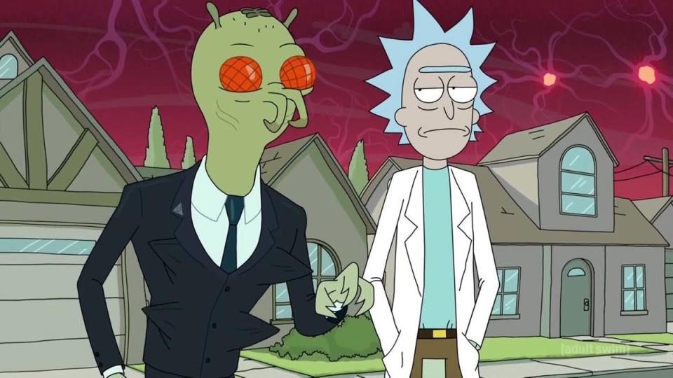 Rick and Morty are due another 70 episodes in the future. (Adult Swim)