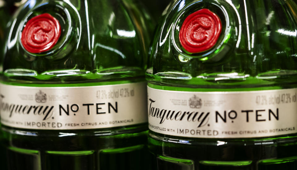 Tanqueray gin is one of the many drinks produced by London-traded Diageo. Photo: Igor Golovniov/Getty Images