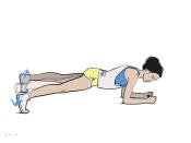 <p><strong>1/ </strong>You know the drill – get planking.</p><p><strong>2/ </strong>Jump your legs wide and then back together as fast as you can. Keep your hips steady and don’t let your bum rise.</p>