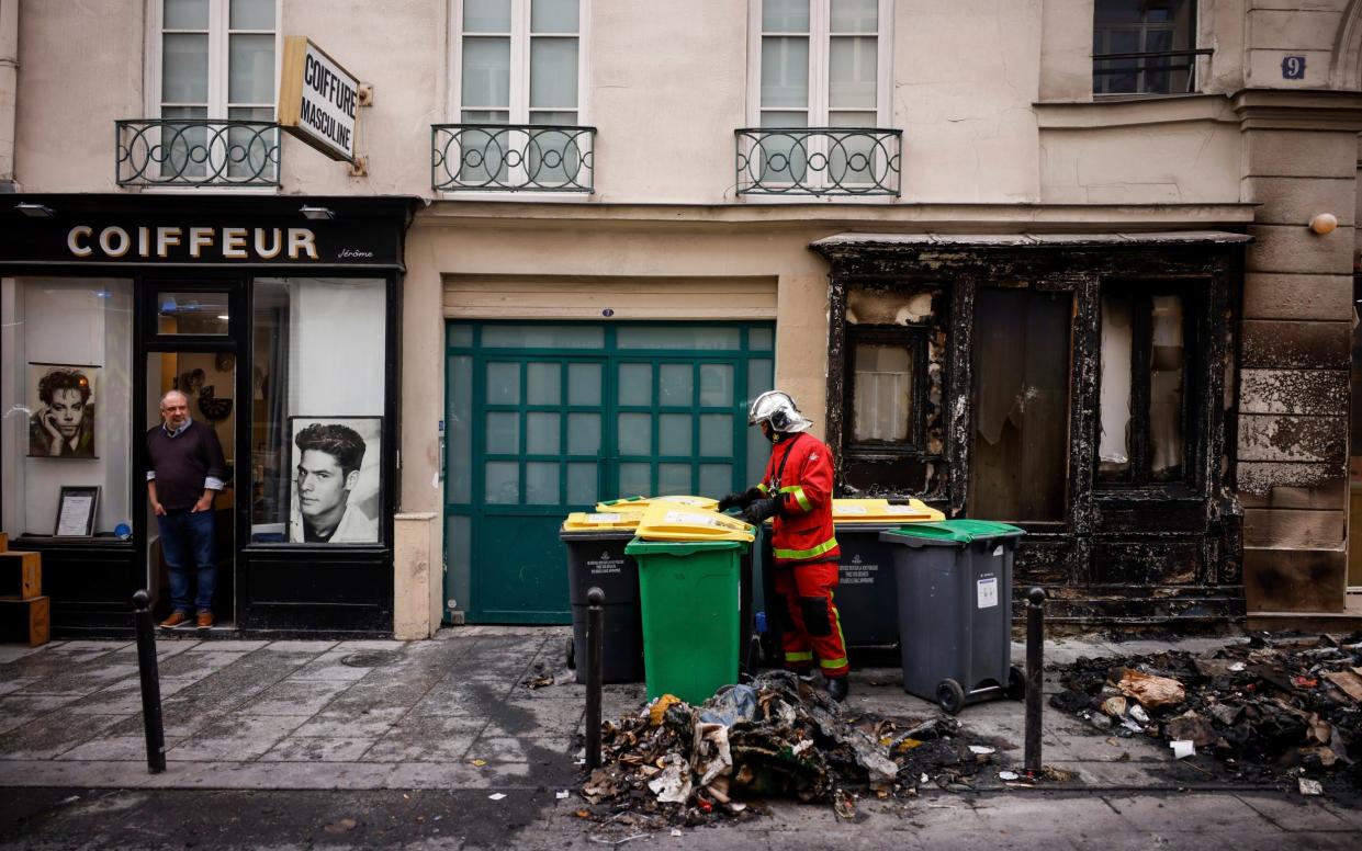 paris strikes protest in France retirement age protest riot - AP