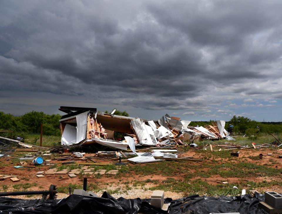 Tornado damage in rural Jones County.