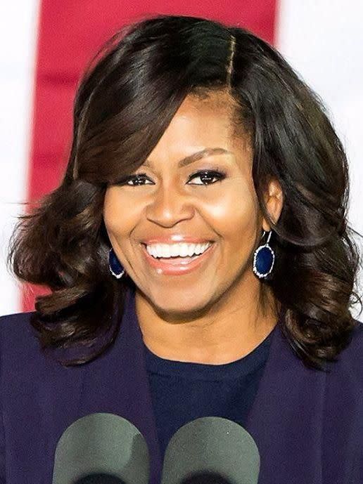 Michelle Obama speaks adoringly of her husband Barack. Source: Getty