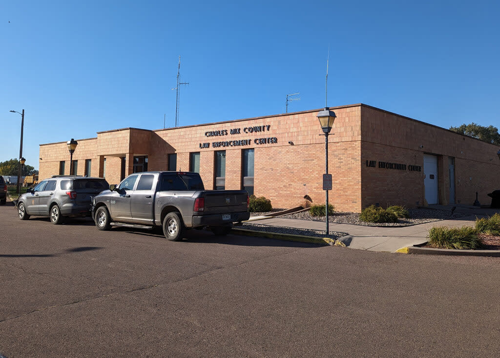 The Charles Mix County Jail in Lake Andes, SD. (John Hult/South Dakota Searchlight)