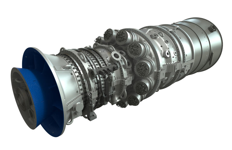 A rendering of GE's 7HA gas turbine. (Graphic: Business Wire)