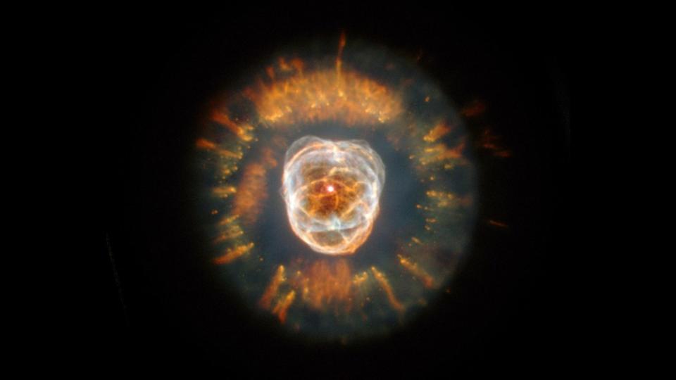 Image of the Lion Nebula (also known as the Clown Face Nebula).