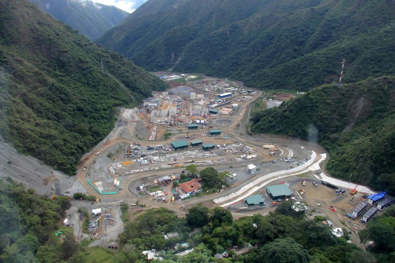 Foto de archivo. Una vista aérea muestra un campamento minero en Buriticá