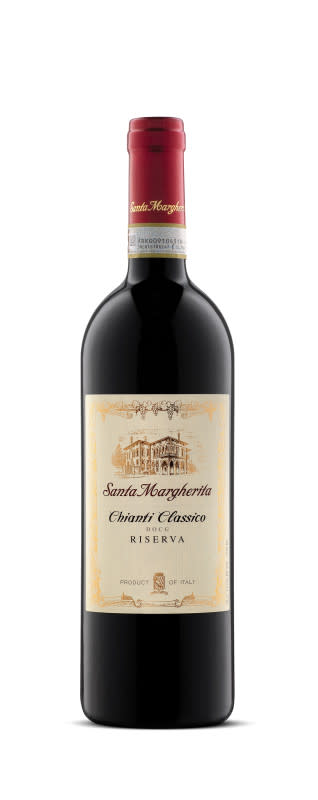 <p>Courtesy of Santa Margherita</p><p><a href="https://santamargheritausa.com/our-wines/santa-margherita/chianti-classico-riserva/" rel="nofollow noopener" target="_blank" data-ylk="slk:Santa Margherita;elm:context_link;itc:0;sec:content-canvas" class="link ">Santa Margherita</a>'s history began in 1935 on abandoned land in the countryside of Italy's Veneto region. A famed brand known for Pinot Grigio and Prosecco production, their movements in Tuscany often get overlooked. The new “heart" of the Santa Margherita Wine Group in Tuscany is their complex at "Lamole di Lamole" in Chianti Classico, a farm consisting of 177 hectares, of which 57 hectares are dedicated to the cultivation of vineyards and 4 hectares to olive groves, and at “Sassoregale” in Maremma, where out of 39 hectares of land, 30 hectares are dedicated to grape vines.</p><p>Since 2011 to date, all of 13 million Euro have been invested in developing Santa Margherita's Tuscany complex.</p><p><strong>Suggested Retail Price: $25.99</strong></p><p><strong>Tasting Notes: </strong>The aromas of this complex red wine range from cherries and plums to gladiolus flowers and earthy flint. The tannic, oak-aged flavors are bright and round, with a dry, warm, earthy finish.</p><p><strong>Food Pairings: </strong>Best enjoyed with very flavorful dishes, such as tomato-based sauces, mushroom ravioli, beef or pork roasts, and game meats from venison to pheasant. It is also excellent with mature cheeses.</p><p><strong>Grape Varieties:</strong> 85% Sangiovese, 15% Merlot & Cabernet Sauvignon </p><p><strong>Origin: </strong>Chianti Classico</p><p><strong>Alcohol By Volume: </strong>13.5% vol.</p><p><strong>Serving Temperature: </strong>61 - 65° F</p><p><strong>Aging Potential: </strong>6-8 years</p>