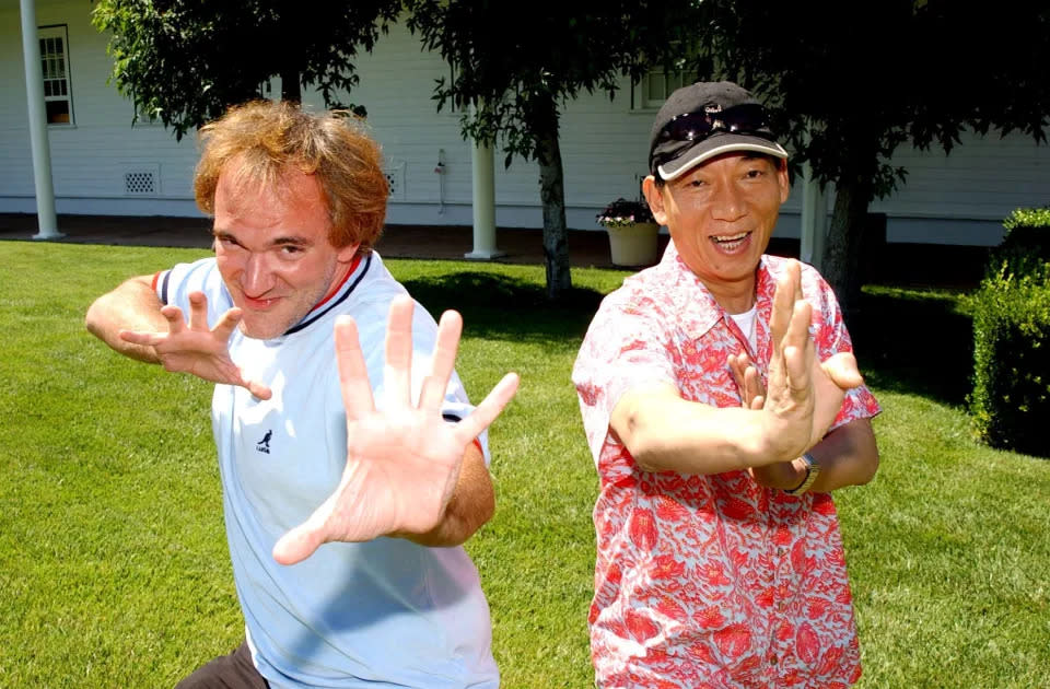 Quentin Tarantino und Woo-ping Yuen arbeiteten 2003 gemeinsam an „Kill Bill“. (Jeff Kravitz/FilmMagic, Inc) (Jeff Kravitz via Getty Images)
