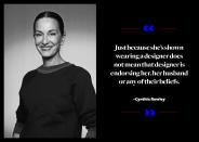 <p>"In the midst of this heated debate, the question actually seems somewhat irrelevant. She can simply purchase whatever she wants, so how can we control it? Just because she's shown wearing a designer does not mean that designer is endorsing her, her husband, or any of their beliefs,” <a rel="nofollow noopener" href="http://wwd.com/fashion-news/fashion-features/designers-talk-about-dressing-melania-trump-10714101/" target="_blank" data-ylk="slk:the designer told WWD;elm:context_link;itc:0;sec:content-canvas" class="link ">the designer told <em>WWD</em></a>. "Checking someone's ethical beliefs before they're allowed to purchase sets up an exclusionary dynamic that feeds into the exact mentality that is preventing us from moving forward in a positive direction. Some people say fashion and politics should never mix, but when given the choice, I think you should address and dress your conscience." </p>