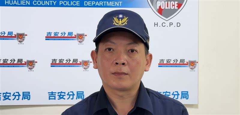 花蓮縣吉安警分局長吳思翰今天出面受訪。（圖／翻攝畫面）