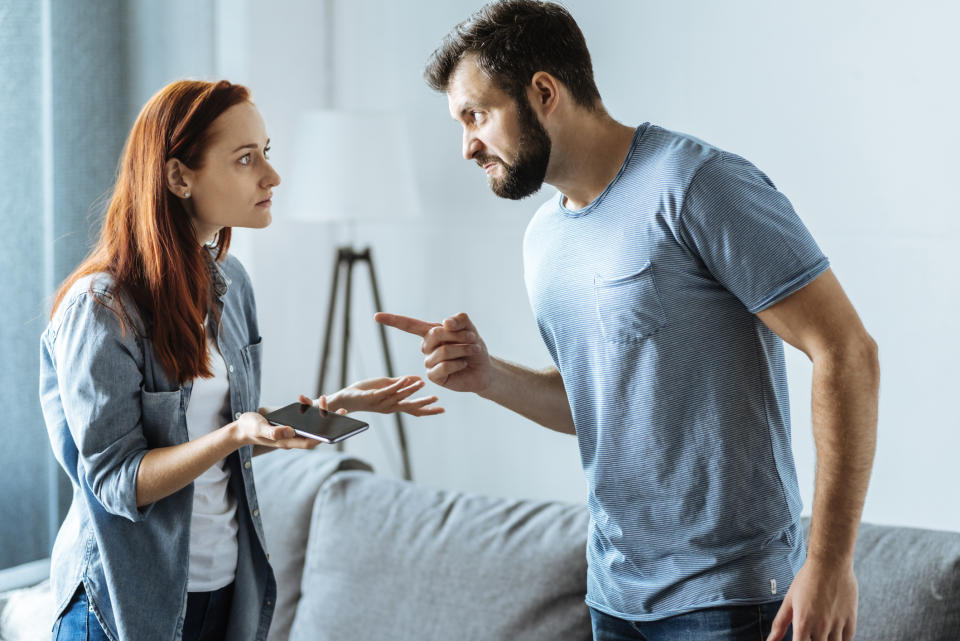 A man and a woman argue.