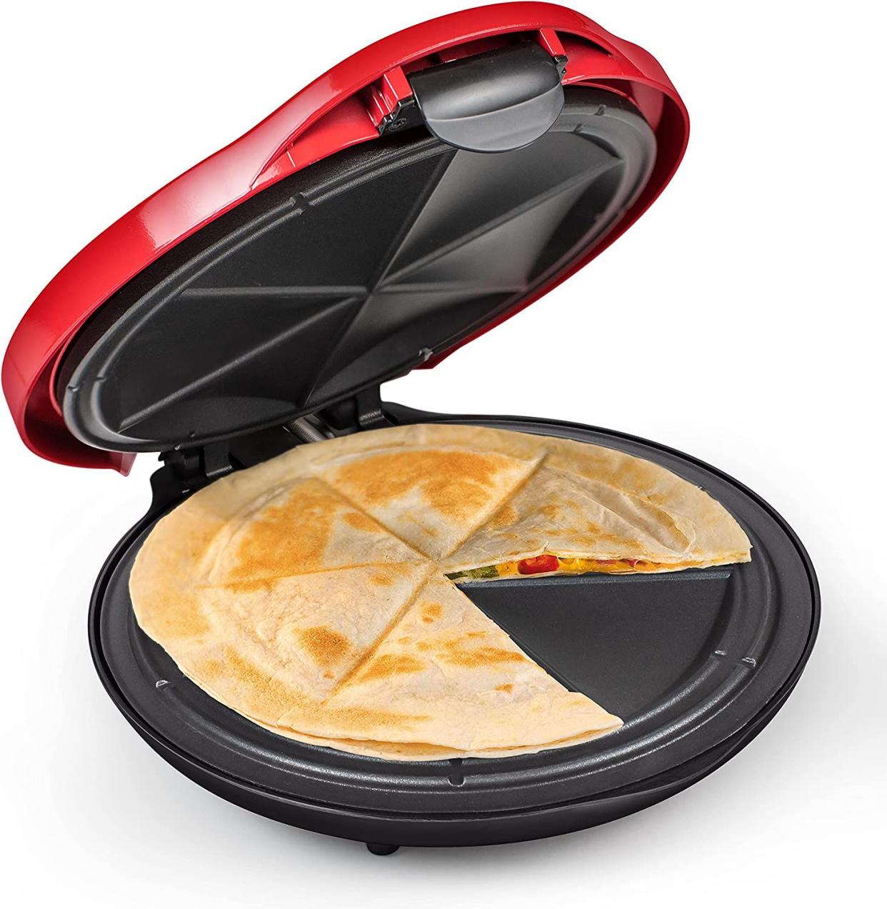 Taco Tuesday Deluxe Electric Quesadilla Maker Red B09VR7G4GV