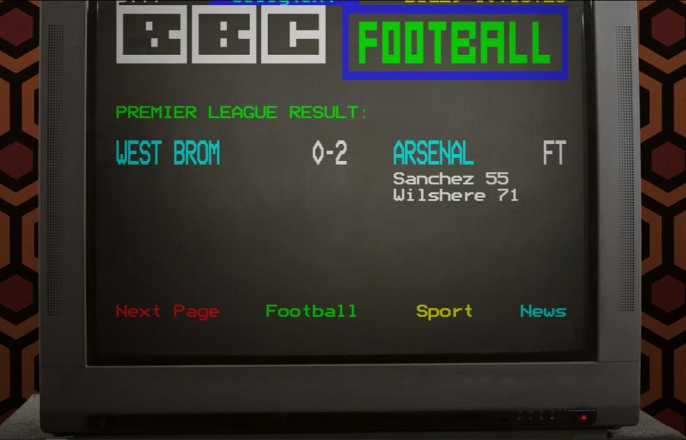 The match according to Ceefax