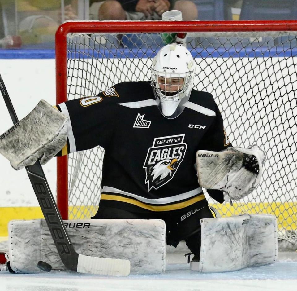 Rhyah Stewart played in a pre-season game for the Cape Breton Eagles. She will be playing for Team Canada's women's U18 team at the world championships in Switzerland in January. 