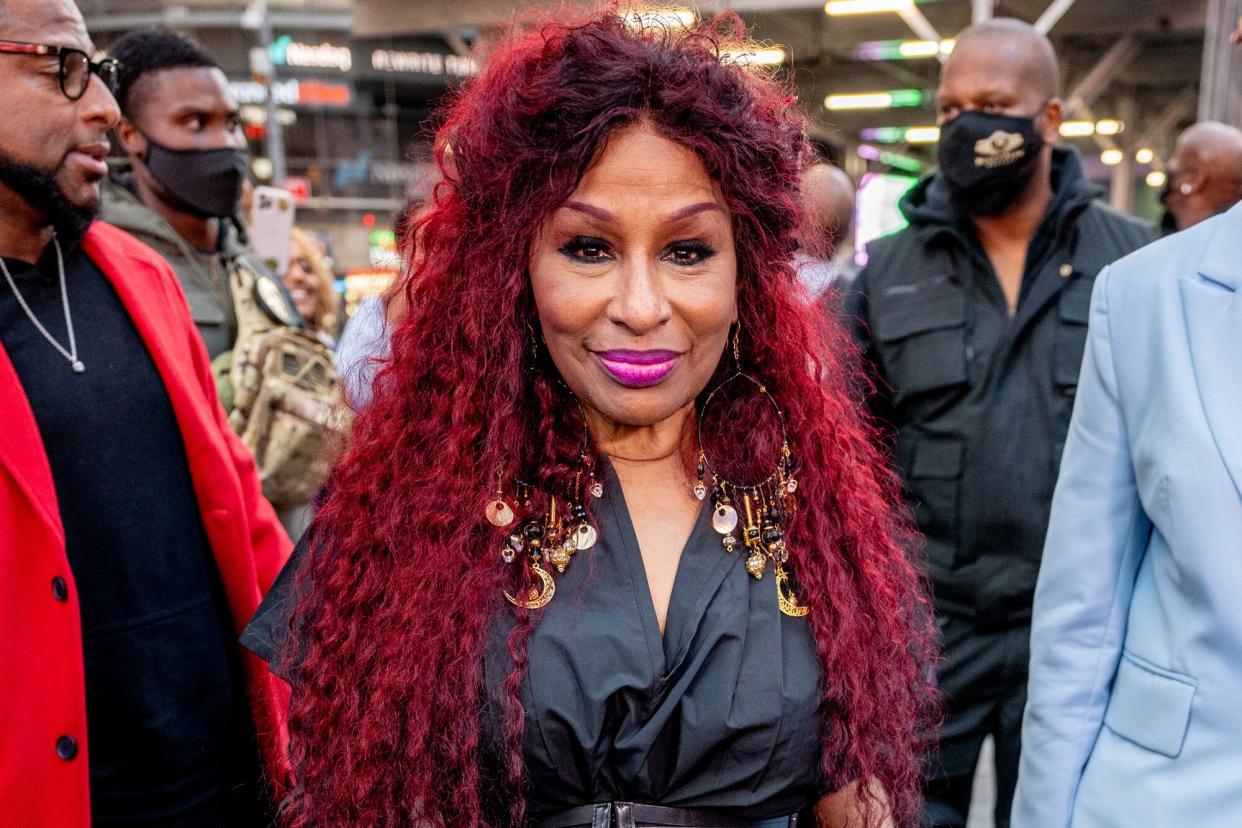 Chaka Khan attends as City Council of New York presents Chaka Khan with proclamation honoring her life and achievements at Times Square on October 25, 2022 in New York City.