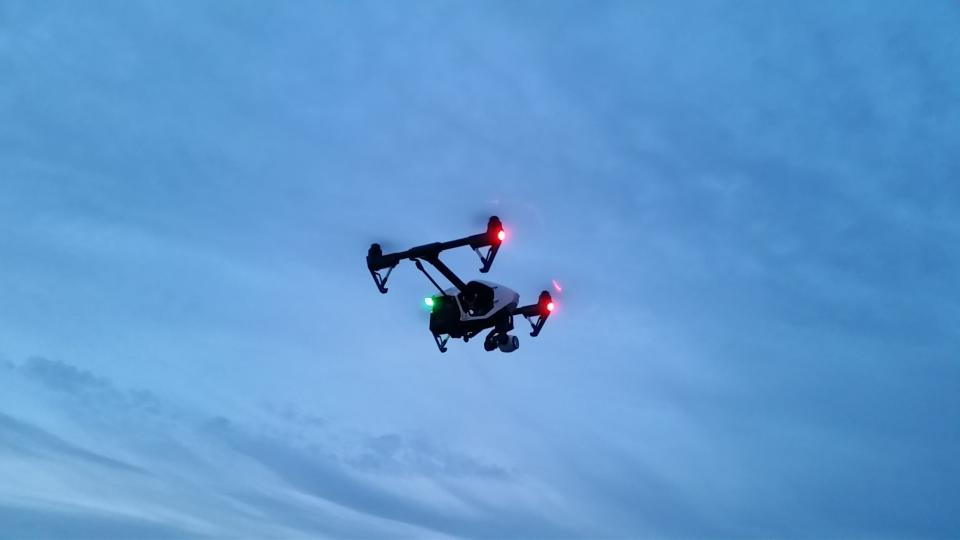 A drone takes a test flight within the 50-mile drone corridor in Central New York.