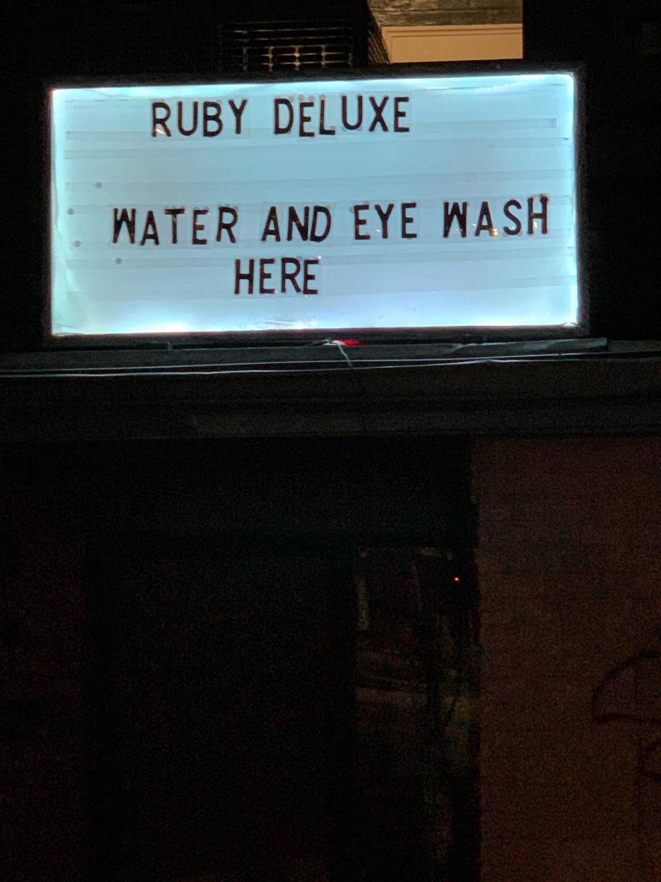 The welcoming sign outside of Ruby Deluxe in Raleigh, N.C. (Tim Lemuel)