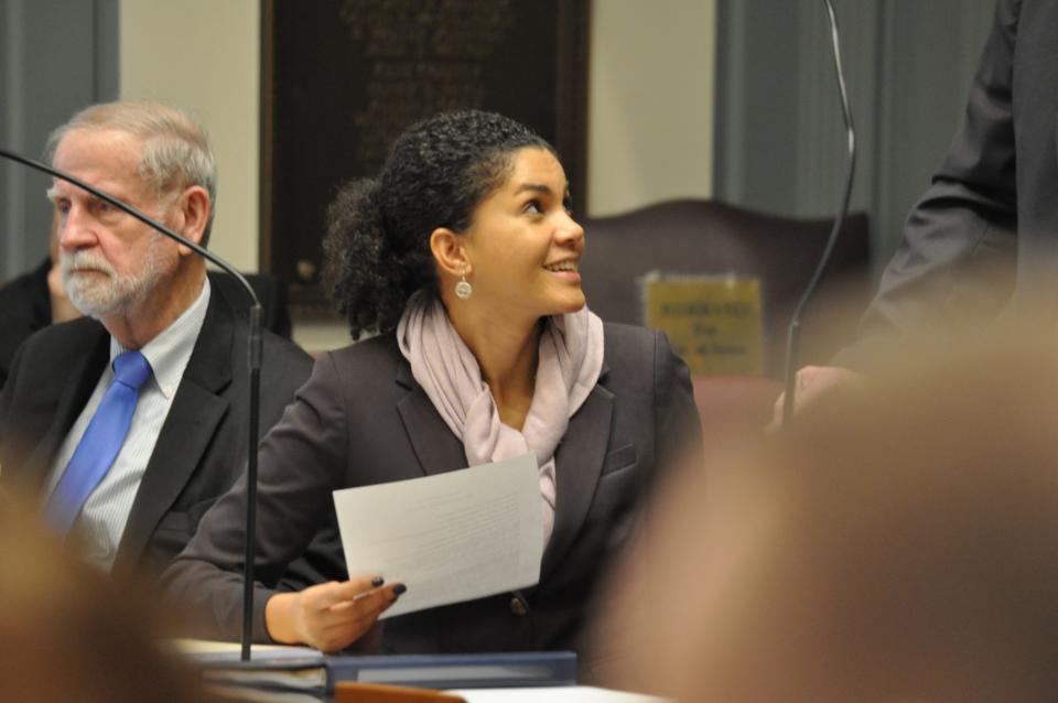 Sen. Tizzy Lockman, D-Wilmington West, sits on the Delaware Senate floor on Jan. 15, 2020.