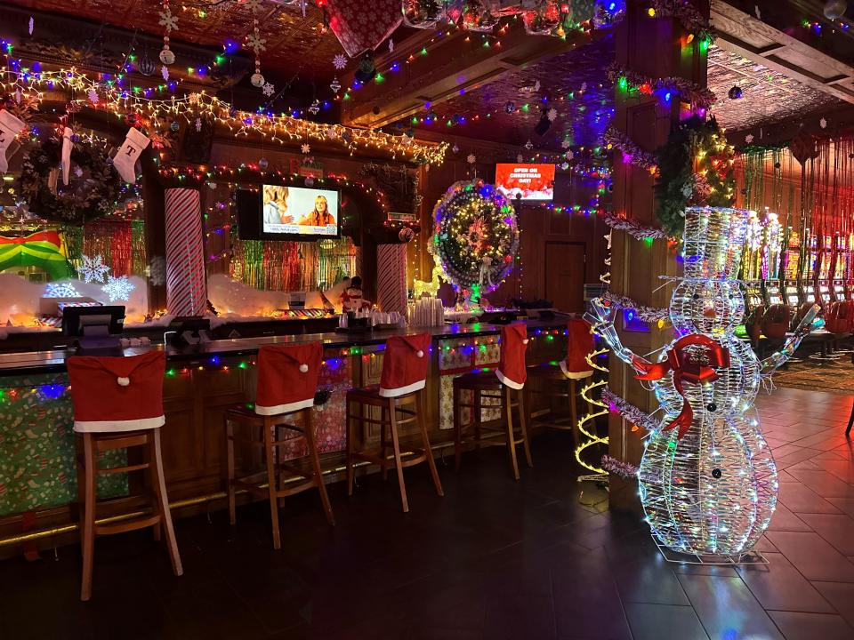 The LIT Holiday Bar at Delaware Park Casino is decked out for the holidays.