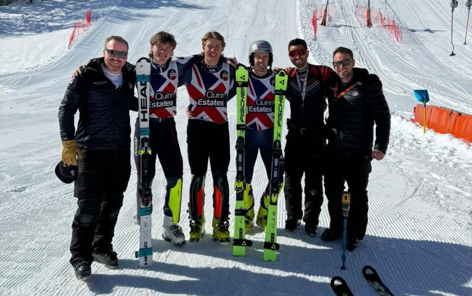 The GB men's slalom team