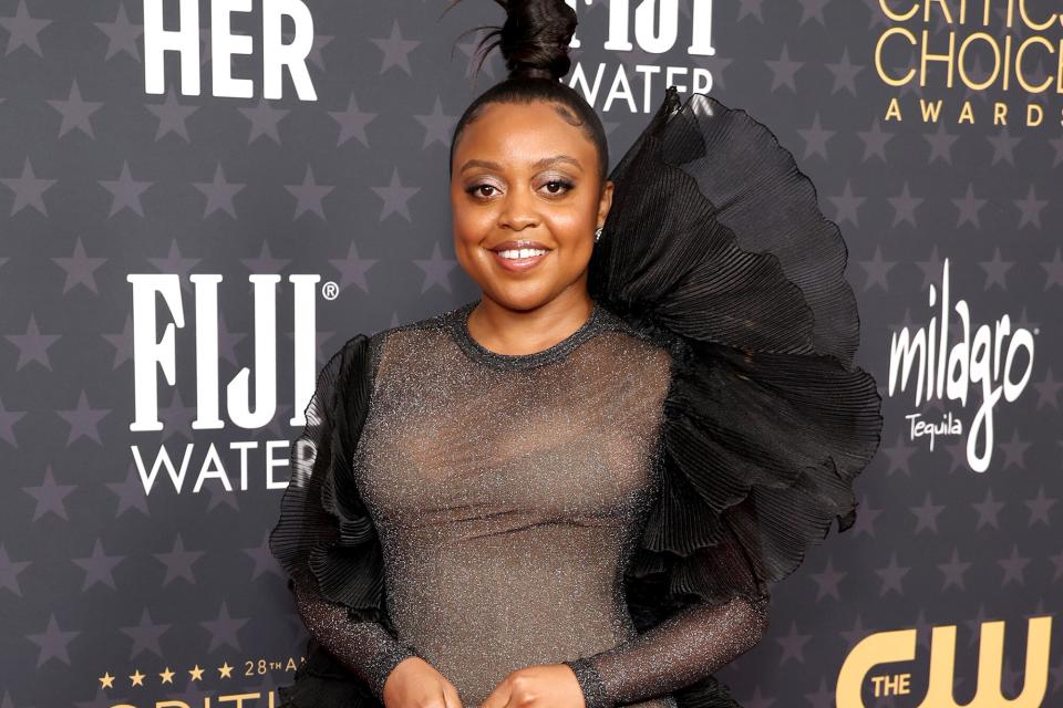 Quinta Brunson attends the 28th Annual Critics Choice Awards at Fairmont Century Plaza on January 15, 2023 in Los Angeles, California.