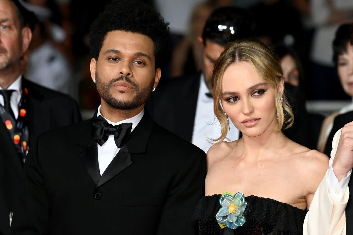 Lily-Rose Depp appears alongside The Weeknd at Cannes Film Festival (Doug Peters/PA) (PA Wire)