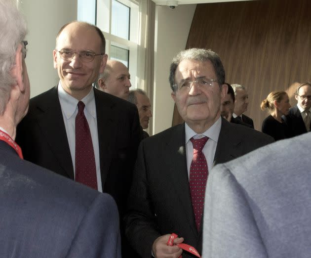 Enrico Letta e con Romano Prodi (Photo: Filippo Attili)