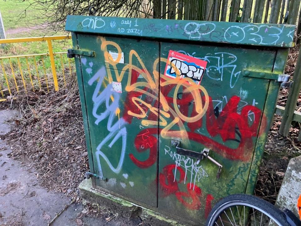 York Press: A graffiti-covered cabinet at the entrance to the Hob Moor underpass beneath the East Coast mainline