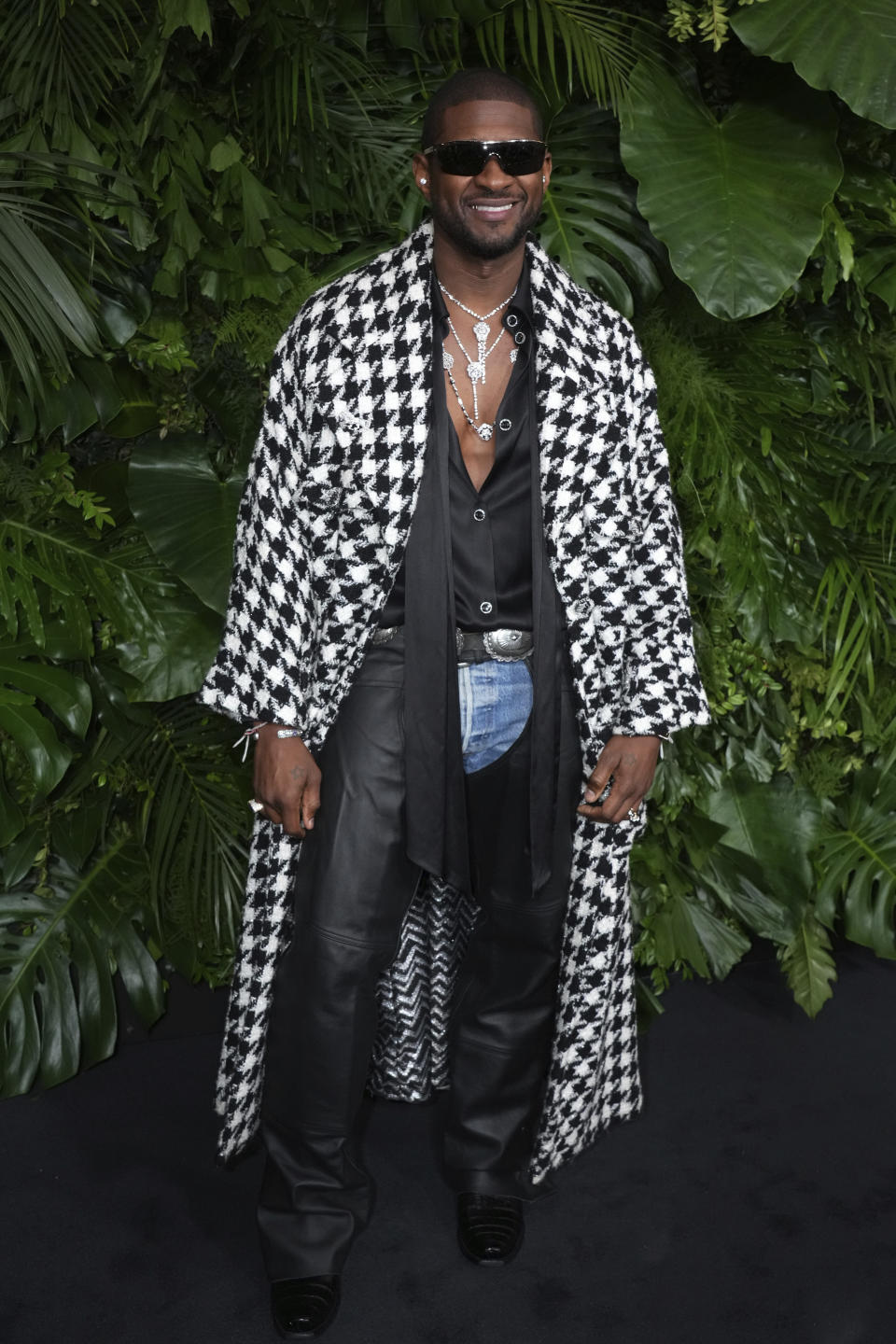 Usher arrives at Chanel's 15th Annual Pre-Oscar Awards Dinner on Saturday, March 9, 2024, at the Beverly Hills Hotel in Los Angeles. (Photo by Jordan Strauss/Invision/AP)