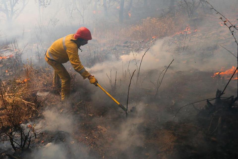 Las llamas que avanzan hacia Calamuchita y rodean el observatorio de Bosque Alegre, e incendian los pinares de la zona