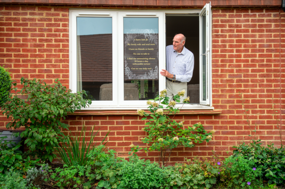 Tony's neighbours said they have offered to help him – but he said he's after a friend his own age to pass the time. (SWNS)