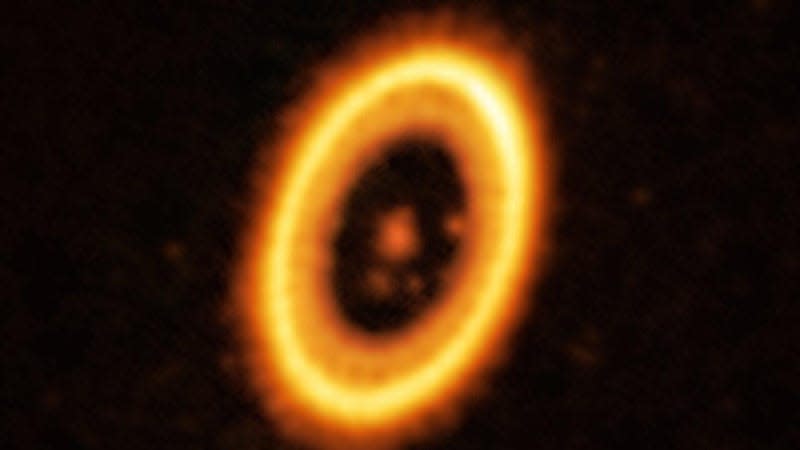 ALMA captured this image of the planetary system PDS 70.