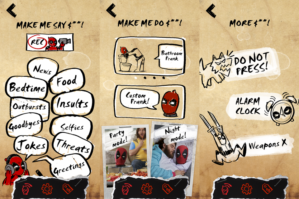 Deadpool app screenshots