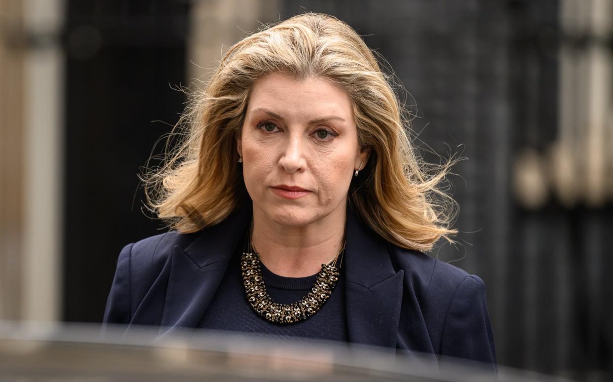 Leader of the House of Commons Penny Mordaunt leaves number 10, Downing Street on February 28