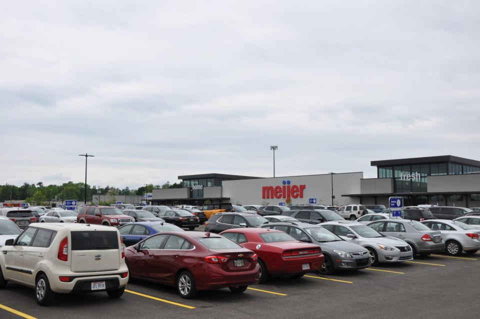 The grand opening of Meijer's new supercenters in Alliance and North Canton was Tuesday, May 14, 2024. Here, at the North Canton store on North Main Street, shoppers' vehicles packed the lot.